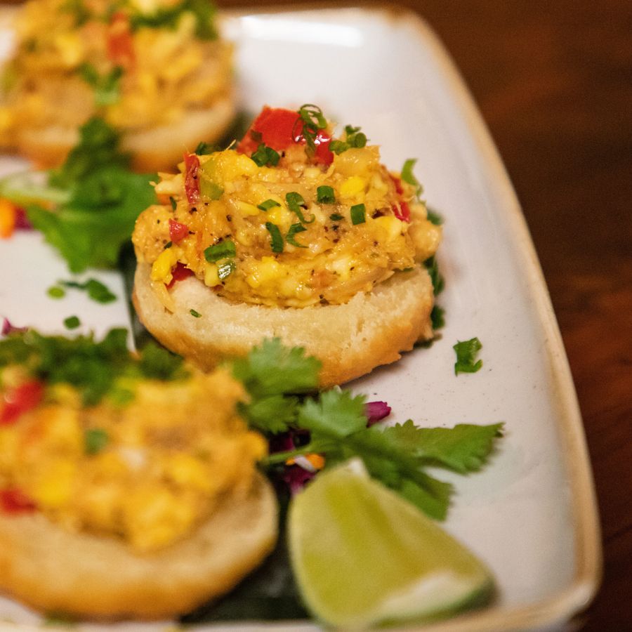 How to make Chubby's Jamaican Kitchen's saltfish and ackee bites