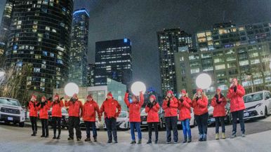 Toyota employees created their own festive “car choir” last weekend
