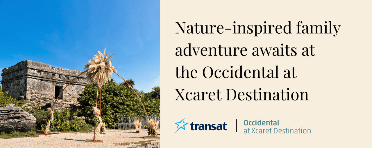 Wade through winding jungles and a tranquil cove at Occidental at Xcaret Destination