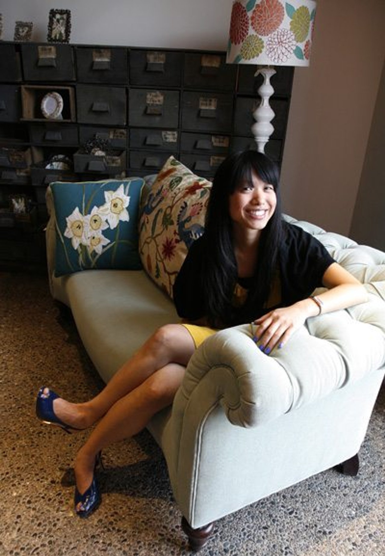Manager Nancy Chang inside Anthropologie (Photo by Jessica Darmanin)
