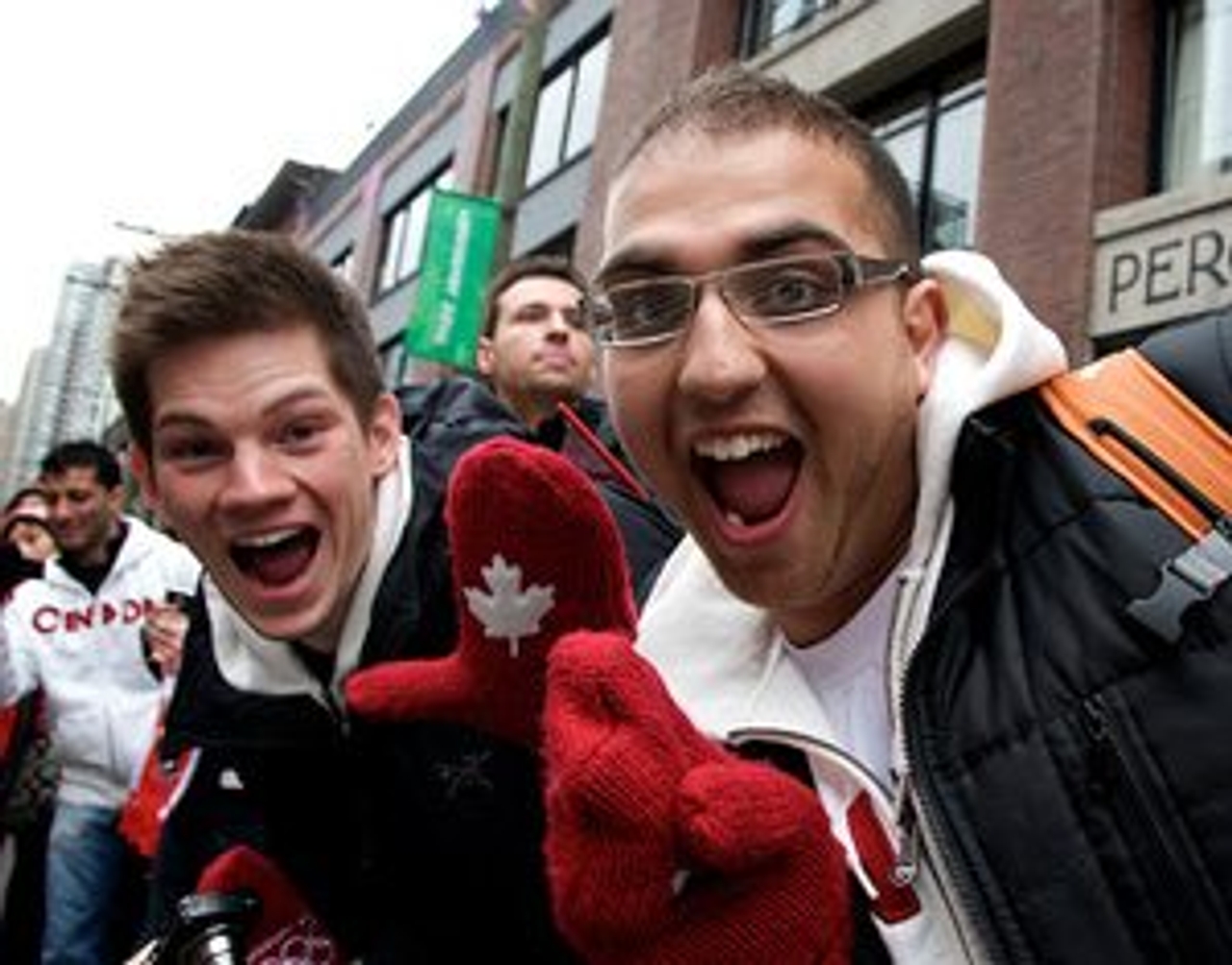 The now iconic red mittens are so popular they're selling on eBay (Photo by Duncan Rawlinson)