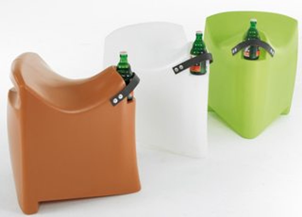 Giddy-up: a saddle stool for cottage campfires