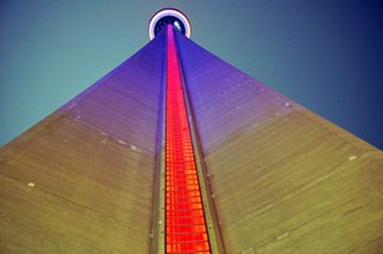 The lights on the tower will change with every new text (Image: Rupert Taylor-Price)