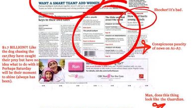 The new Globe and Mail is out. Let's take a look