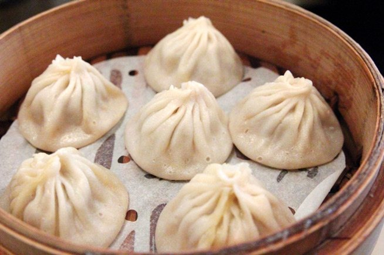 The crab and pork soup dumplings at Asian Legend (Image: Renée Suen)