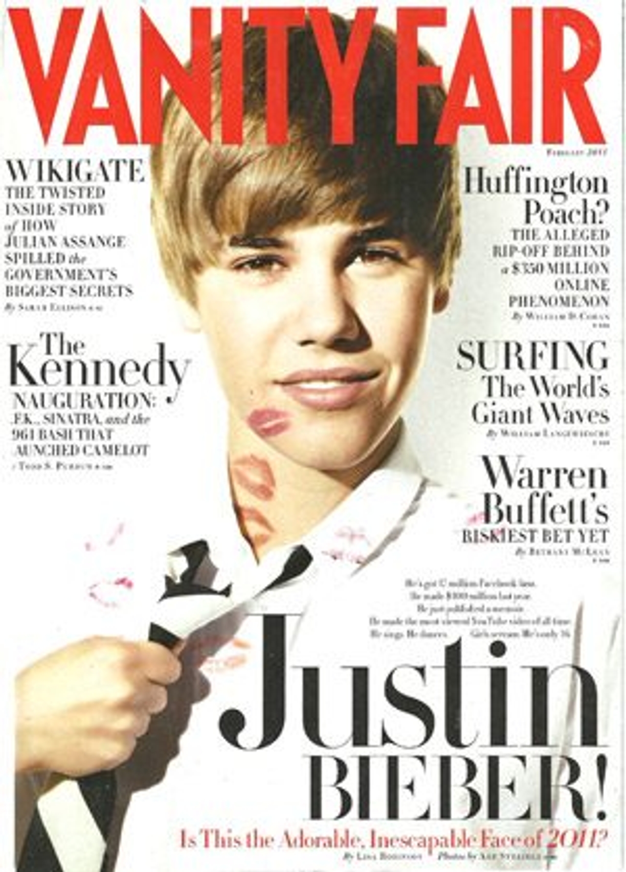 Will Justin Bieber’s neck be bare from here on out? (Image: Vanity Fair)