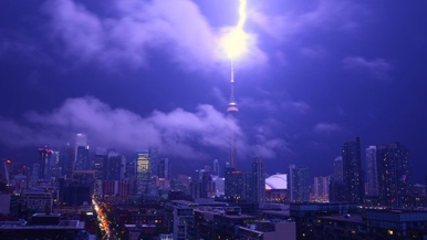 Last night’s storm shut down the Ex, caused power outages—and produced some stunning photos