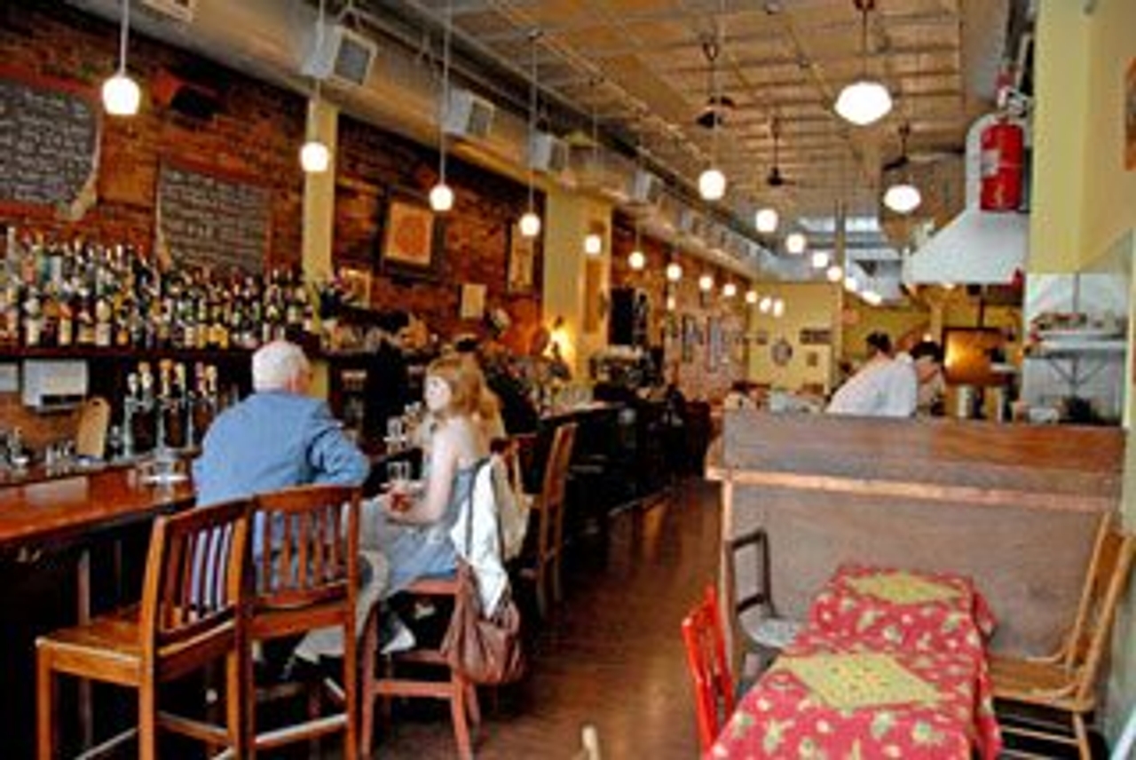 Inside the Queen West bistro (Image: Jon Sufrin)