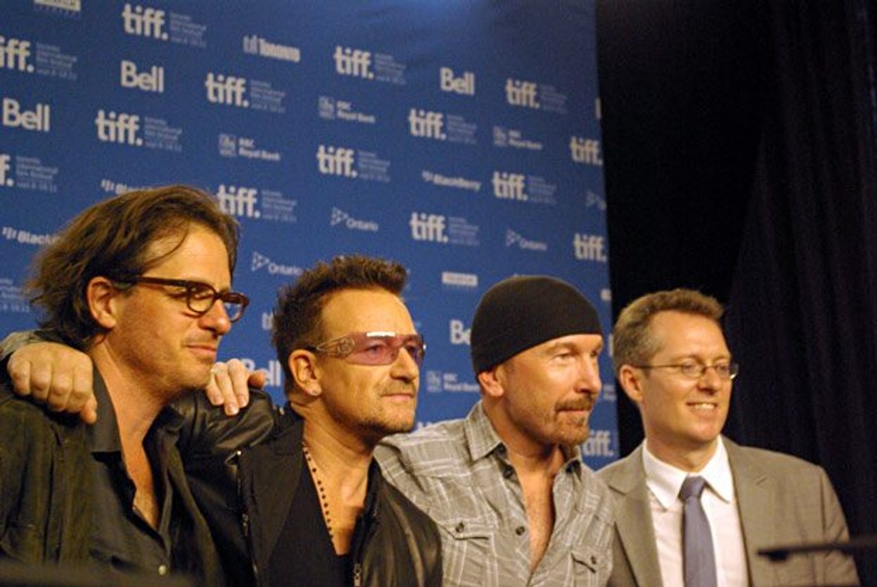 TIFF PHOTO GALLERY: Bono and The Edge get all reflective at the From the Sky Down press conference