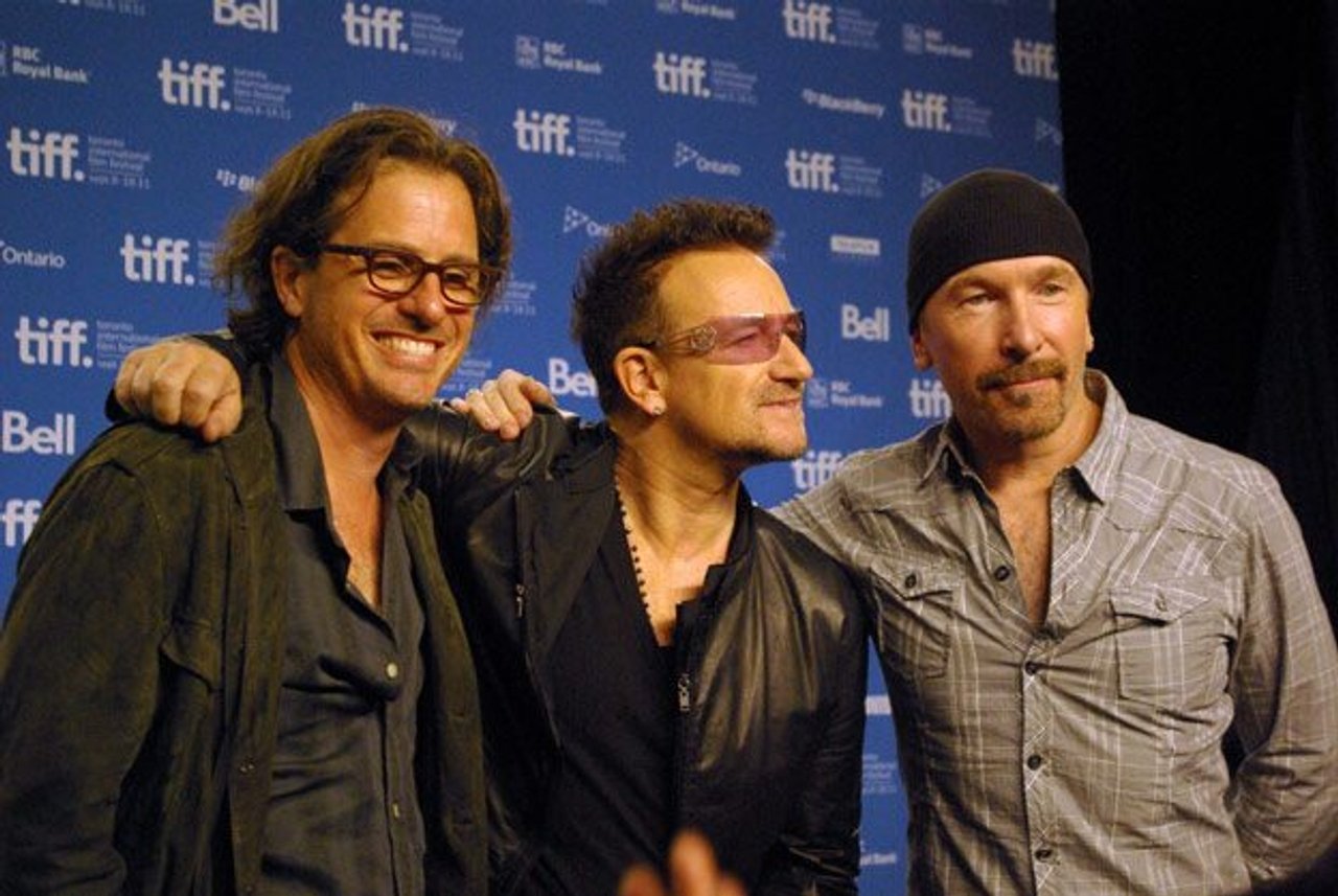 TIFF PHOTO GALLERY: Bono and The Edge get all reflective at the From the Sky Down press conference