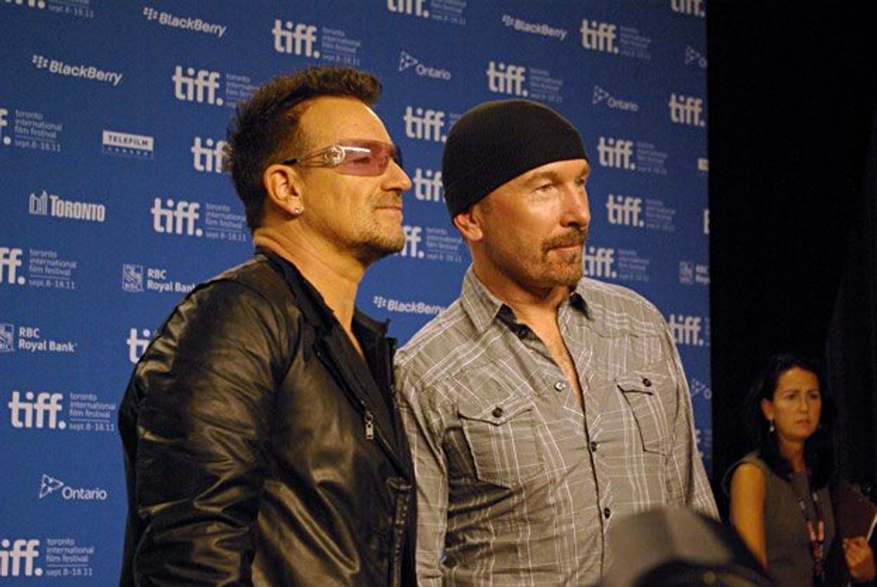 TIFF PHOTO GALLERY: Bono and The Edge get all reflective at the From the Sky Down press conference