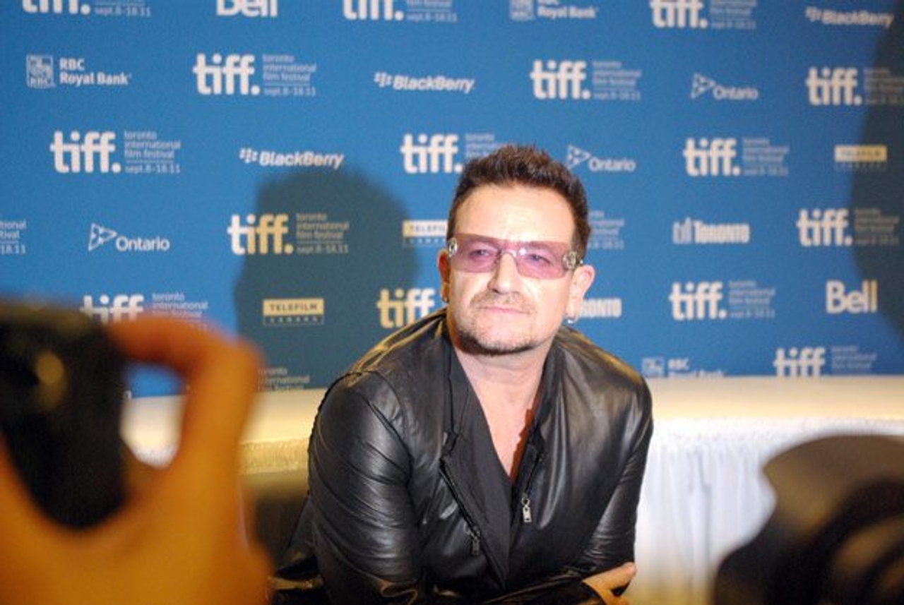 TIFF PHOTO GALLERY: Bono and The Edge get all reflective at the From the Sky Down press conference