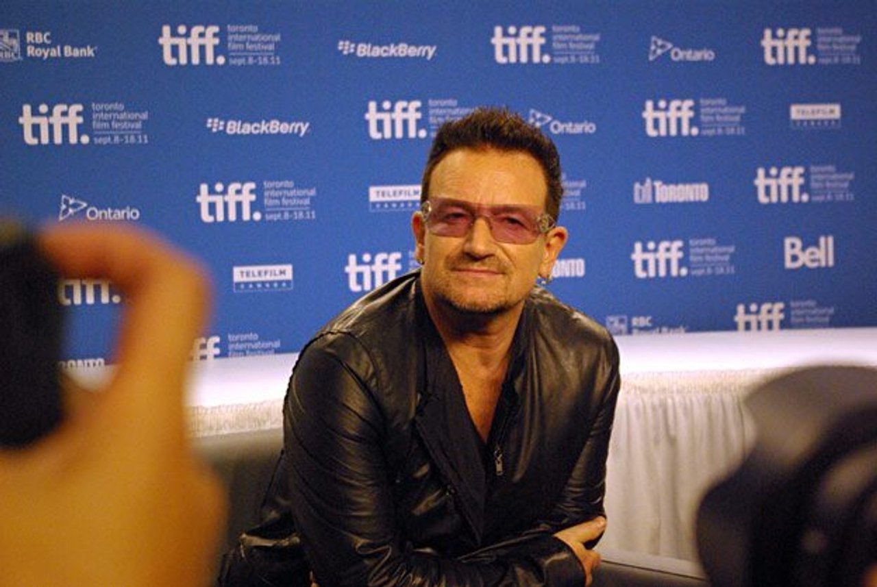 TIFF PHOTO GALLERY: Bono and The Edge get all reflective at the From the Sky Down press conference