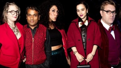 Toronto Fashion Week trends: red in the face, shirt, vest and jacket