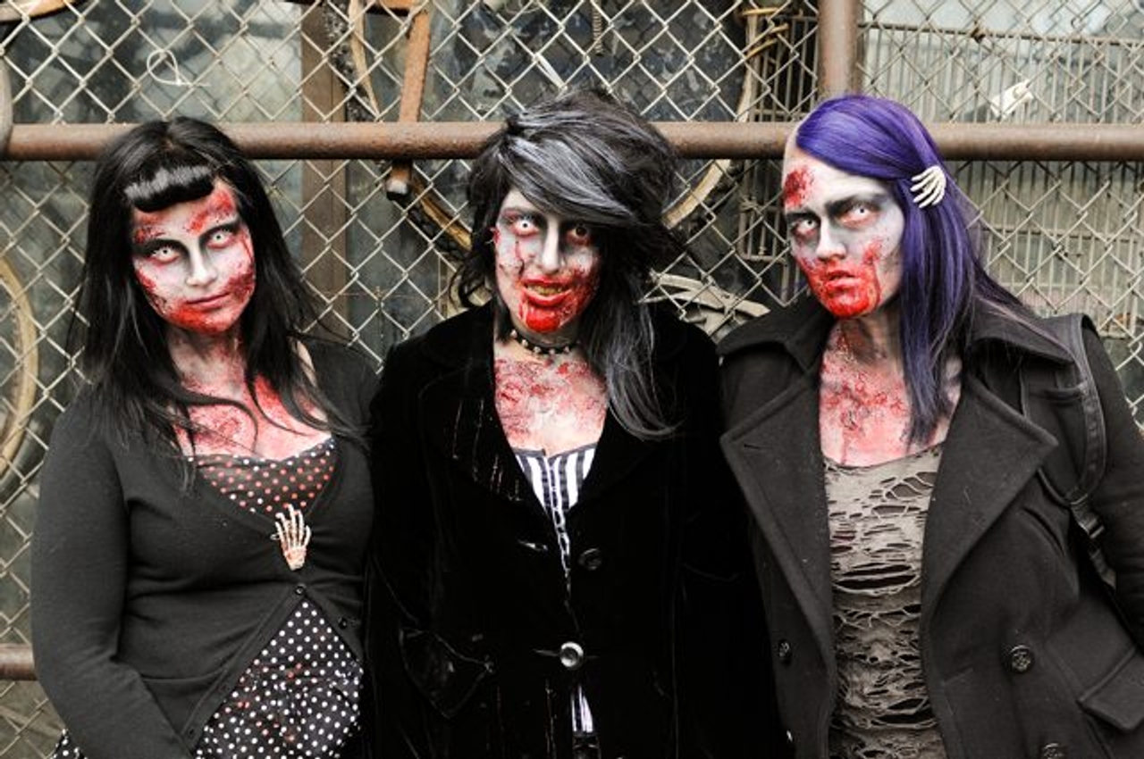 The Toronto Zombie Walk saw undead children and a wedding ceremony for a couple of brain eaters
