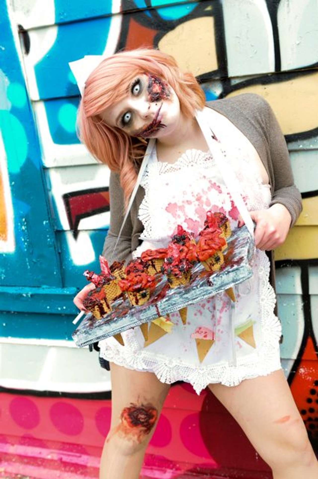 The Toronto Zombie Walk saw undead children and a wedding ceremony for a couple of brain eaters