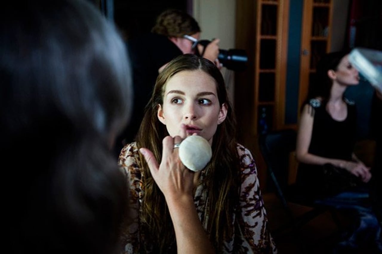 One boy’s journey into the world of beauty and glamour: backstage at Greta Constantine spring/summer 2012