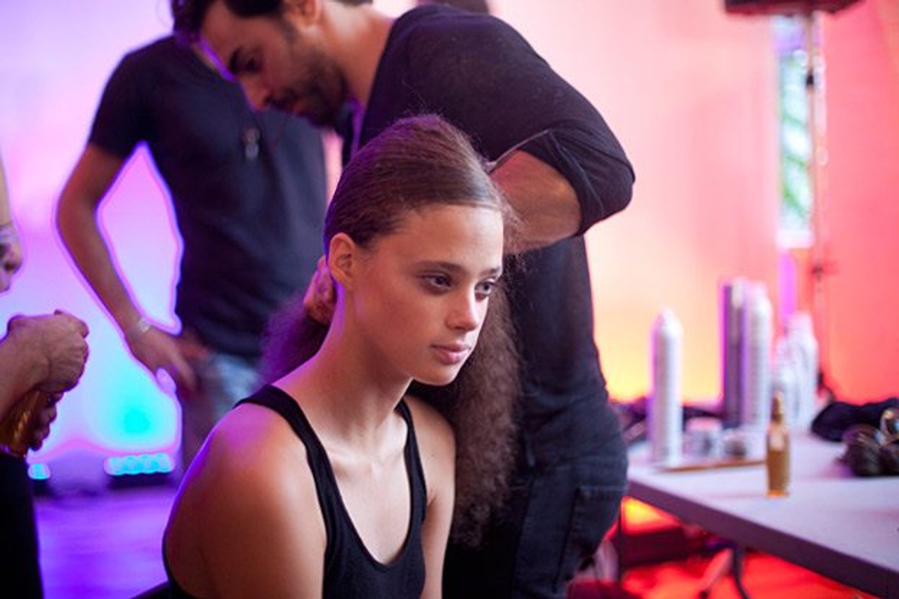 One boy’s journey into the world of beauty and glamour: backstage at Greta Constantine spring/summer 2012