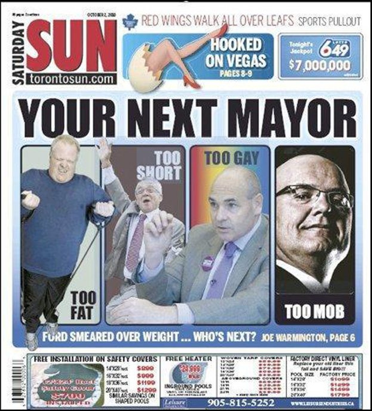 To celebrate the Toronto Sun’s 40th birthday, we offer a selection of the paper’s more, er, memorable front pages
