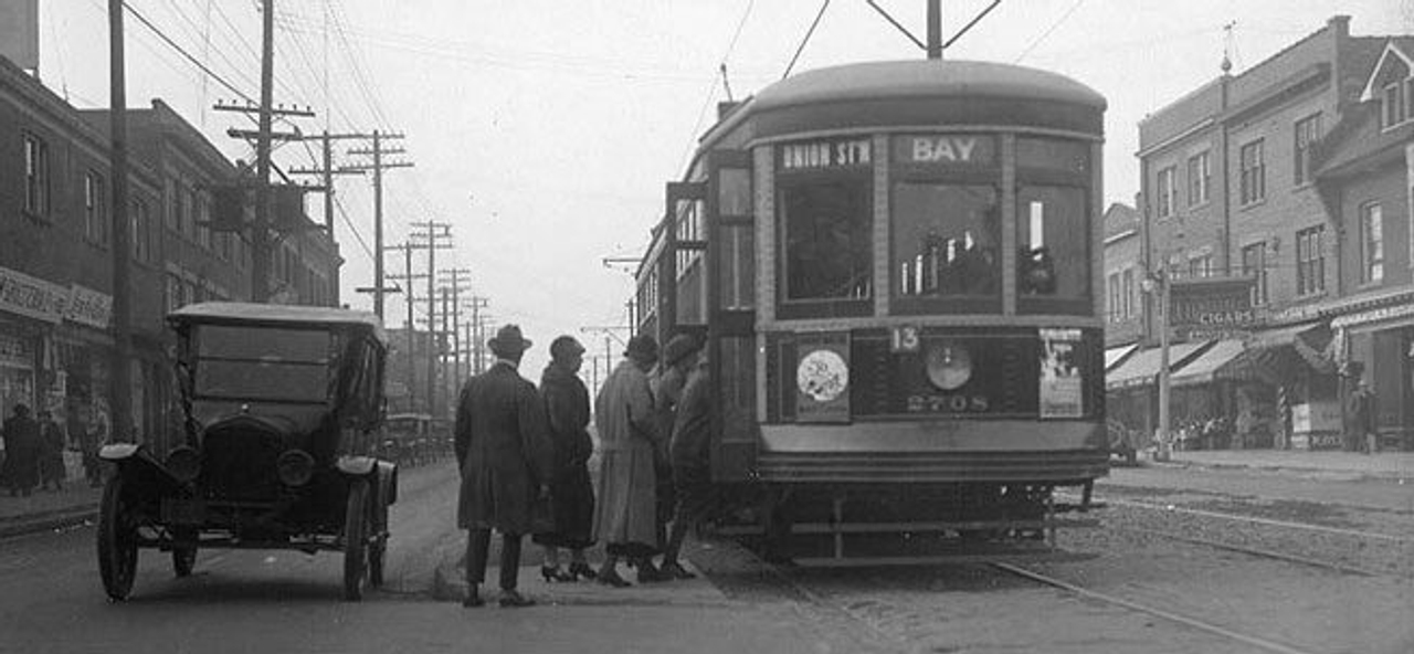 A streetcar on St. Clair long before all this "disaster" business (Image: Toronto History)