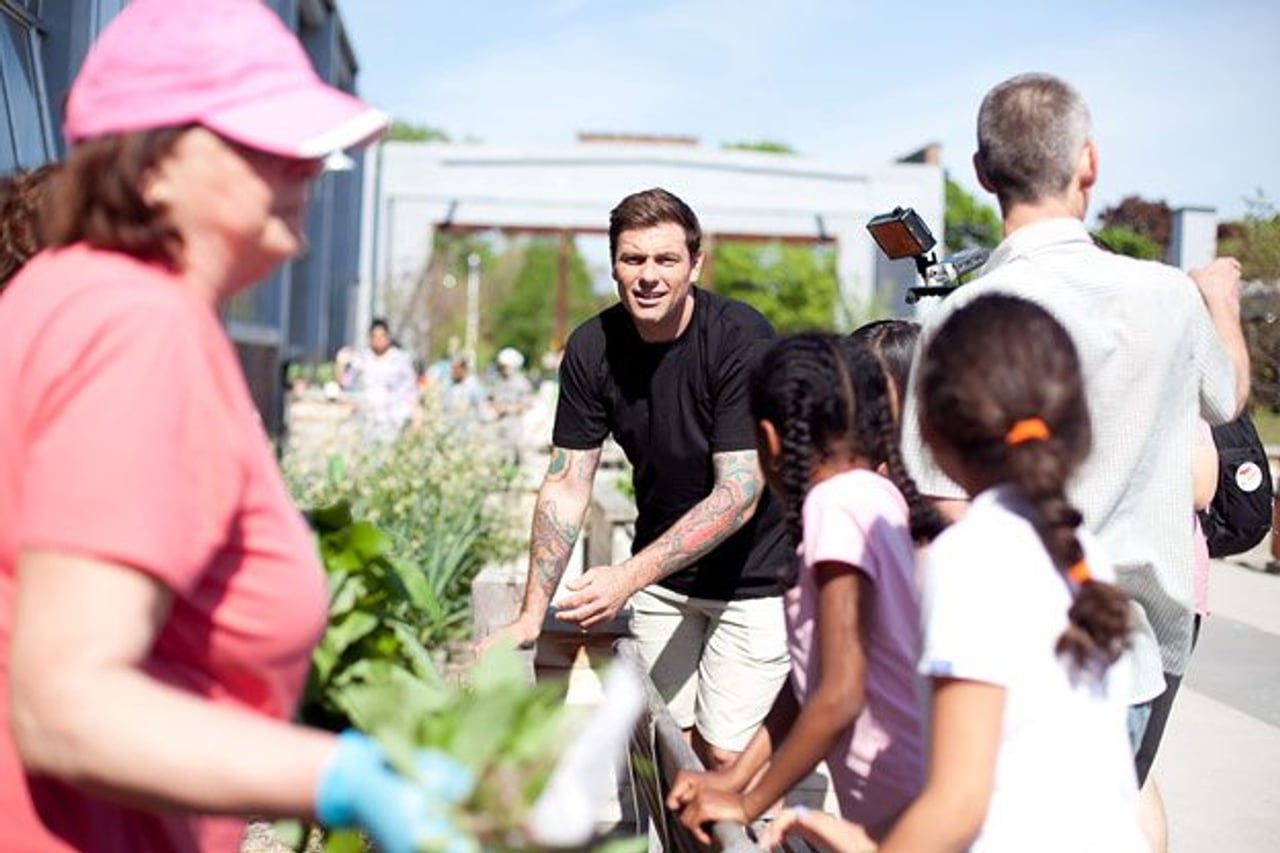 An afternoon with Chuck Hughes and 19 excitable kids at The Stop’s after-school program