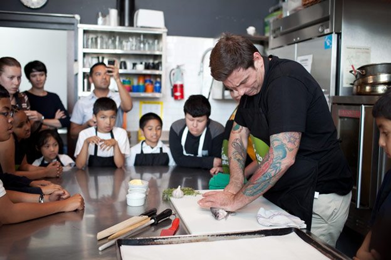 An afternoon with Chuck Hughes and 19 excitable kids at The Stop’s after-school program