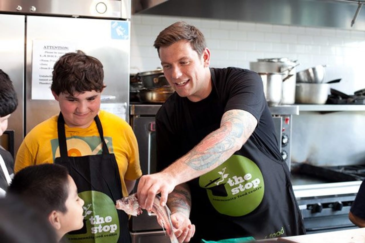 An afternoon with Chuck Hughes and 19 excitable kids at The Stop’s after-school program