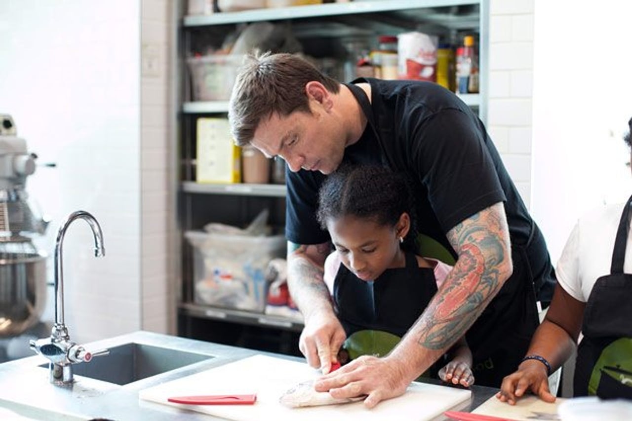 An afternoon with Chuck Hughes and 19 excitable kids at The Stop’s after-school program