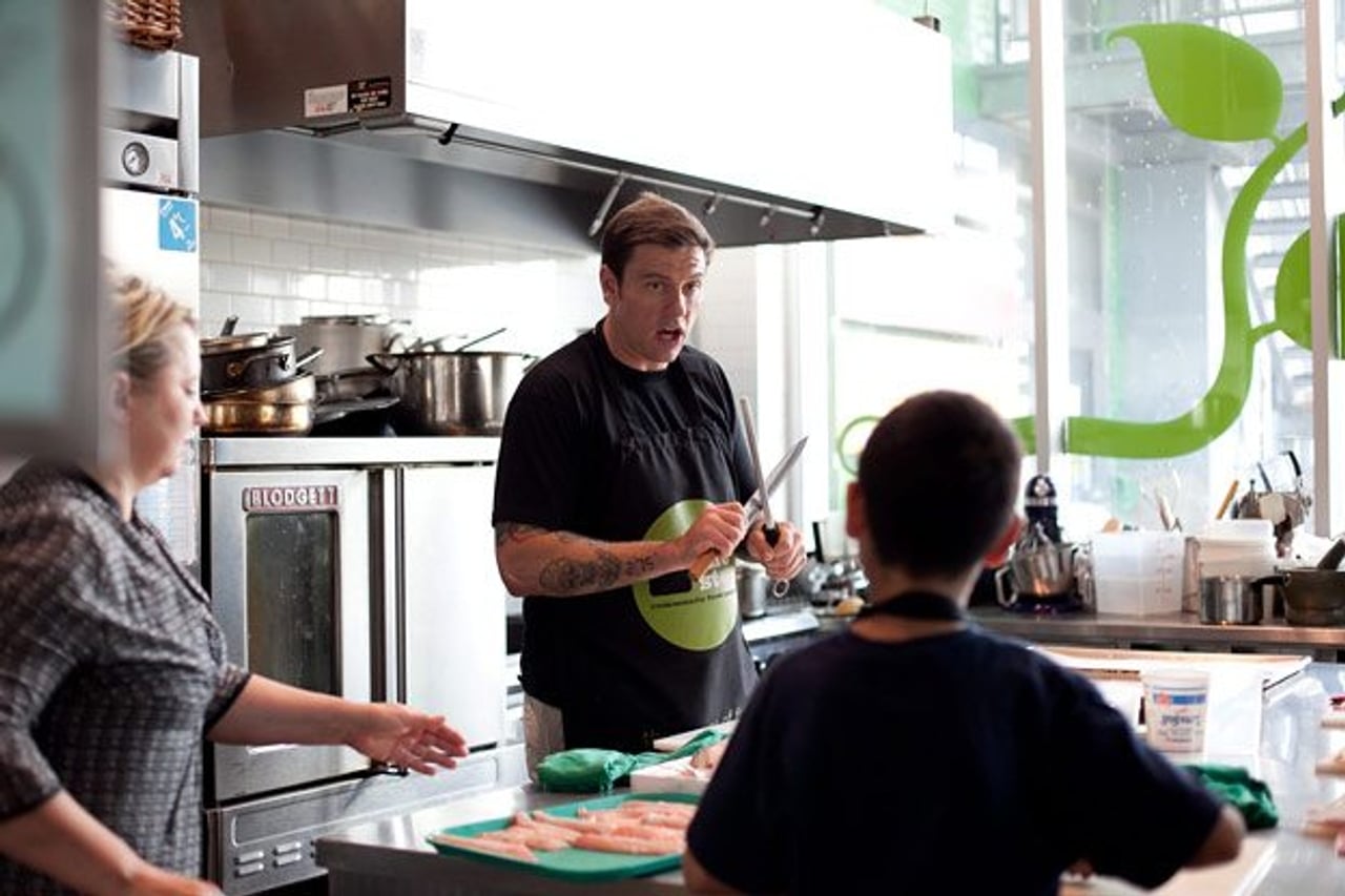 An afternoon with Chuck Hughes and 19 excitable kids at The Stop’s after-school program