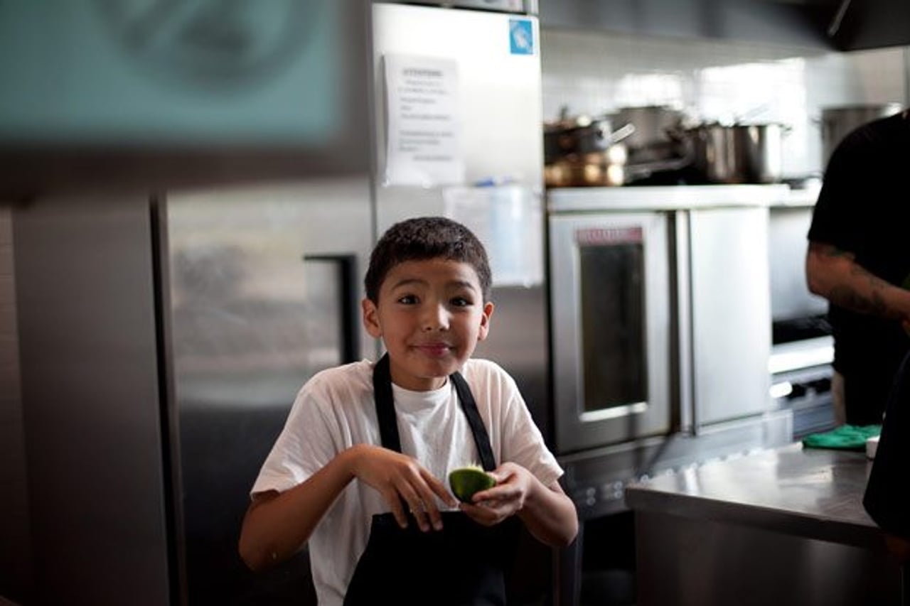An afternoon with Chuck Hughes and 19 excitable kids at The Stop’s after-school program