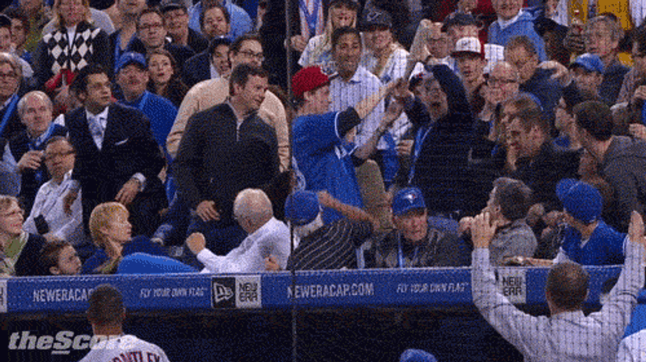 Toronto GIF Showdown: Rob Ford puking versus a crazed Blue Jays fan