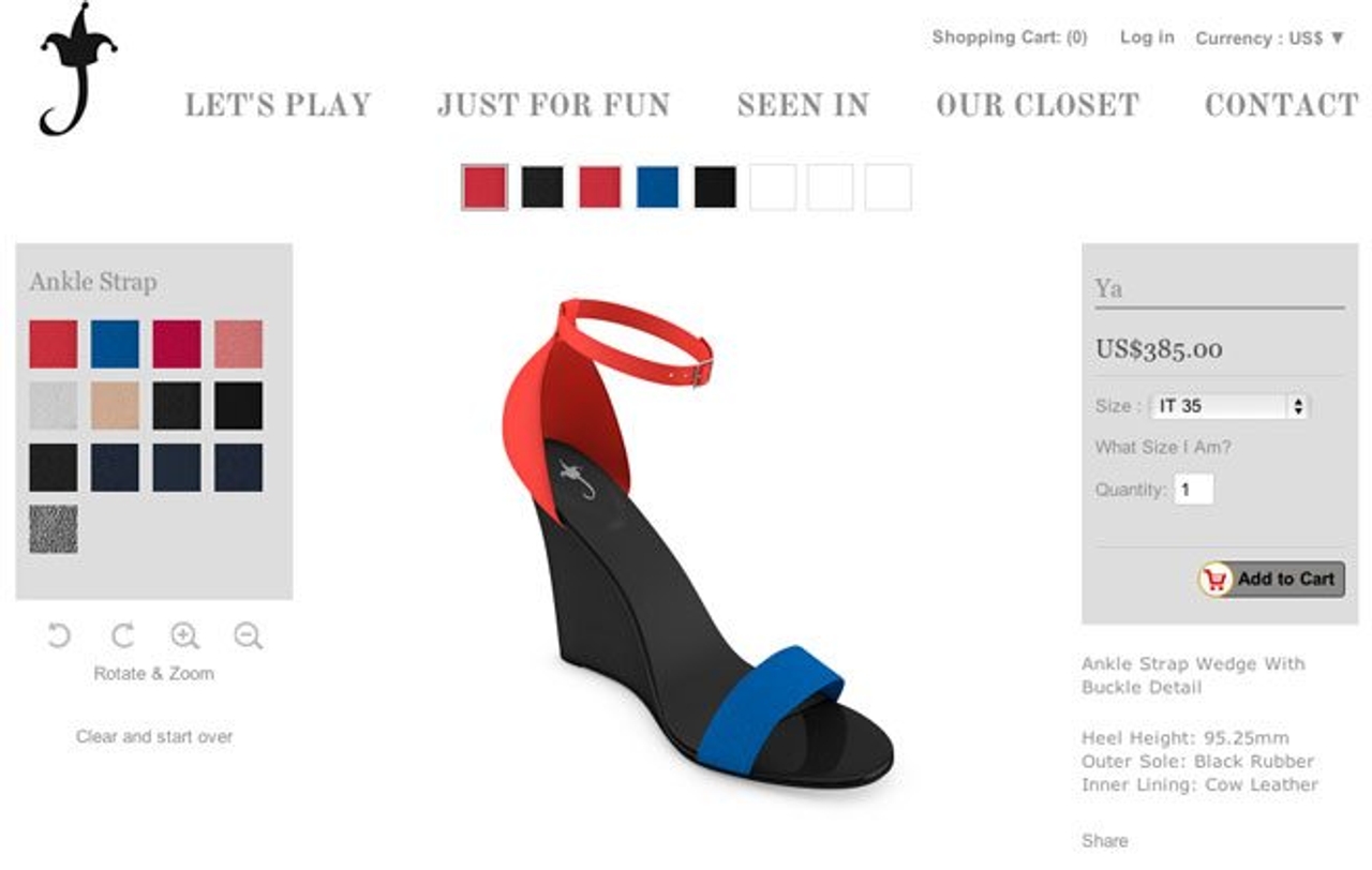 (Image: screenshot for jokerscloset.com)