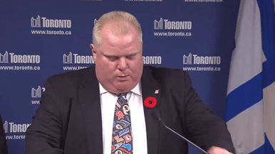 Mayor Rob Ford's second bombshell of the day: I am staying on as mayor, despite "embarrassing everyone in the city"