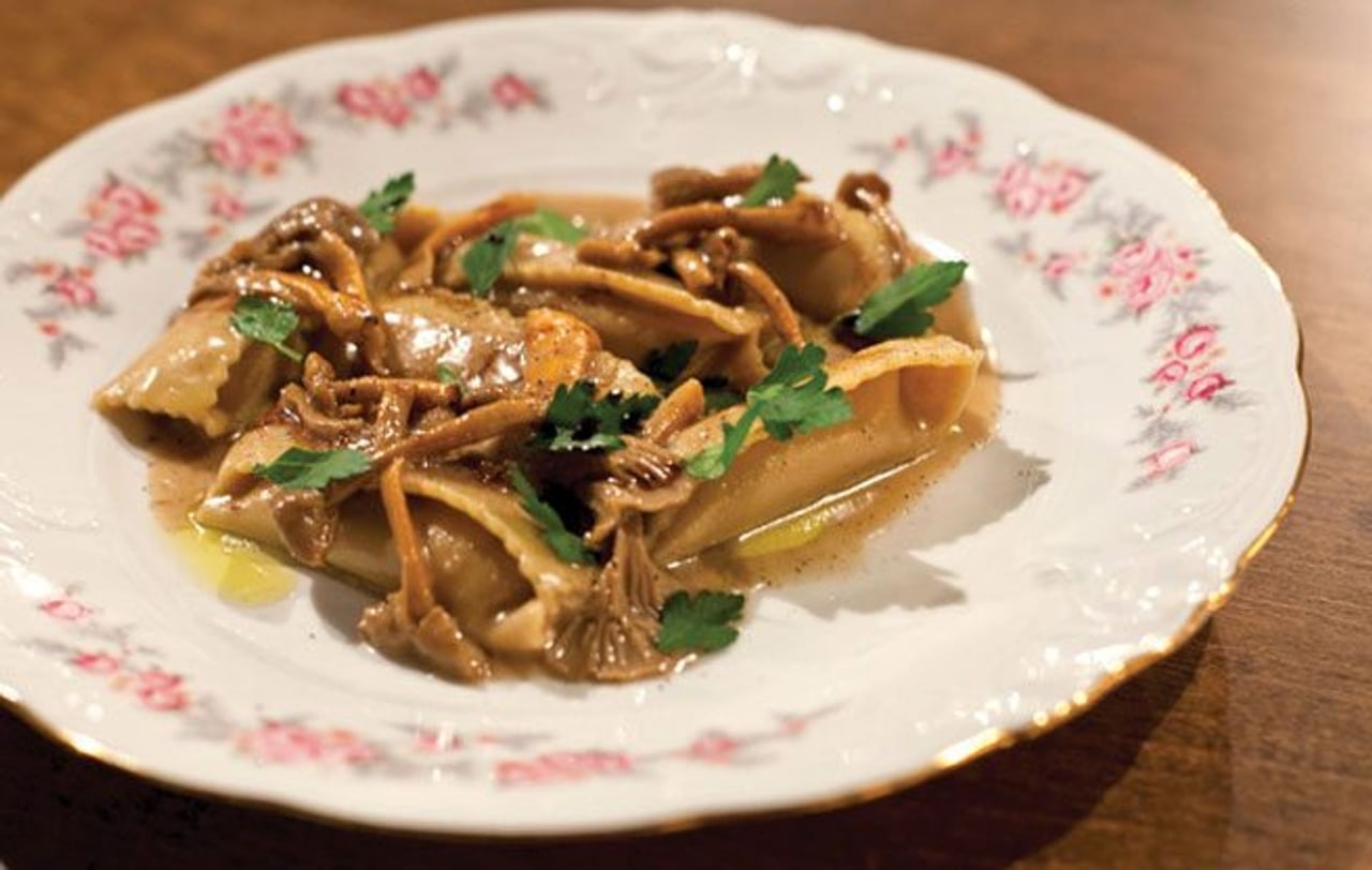 Porzia’s extremely delicious chicken-liver agnolotti (Image: Renée Suen)