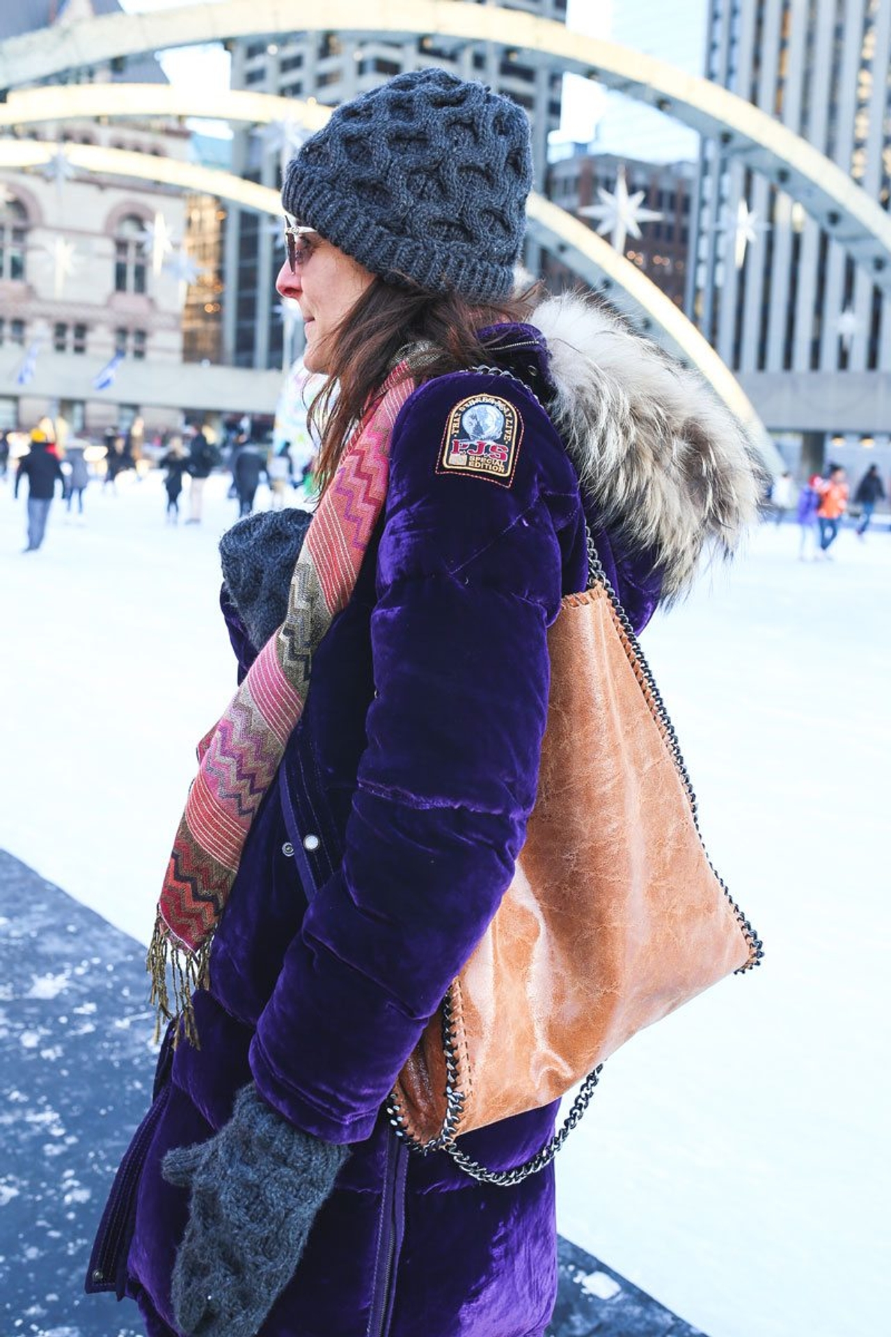 Street Style: bundled-up out-of-towners and students show off their ice-skating style at Nathan Phillips Square