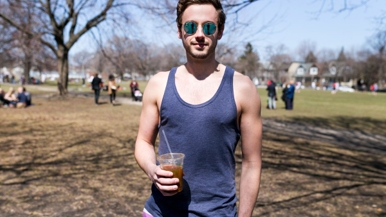 Street Style: wishful thinkers sport shorts, crop tops and bare chests on the season's first sorta-warm weekend