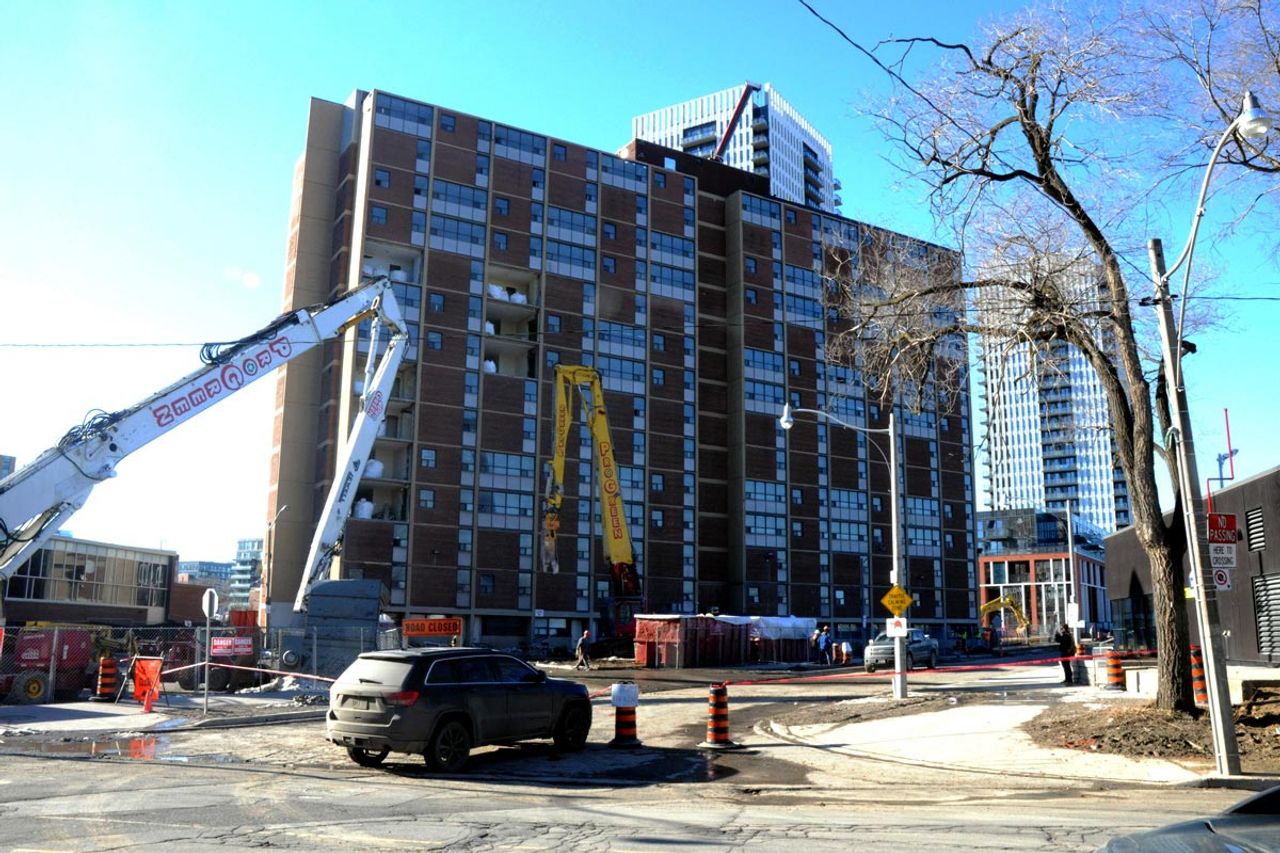 How a construction crew demolished Regent Park's last original apartment tower