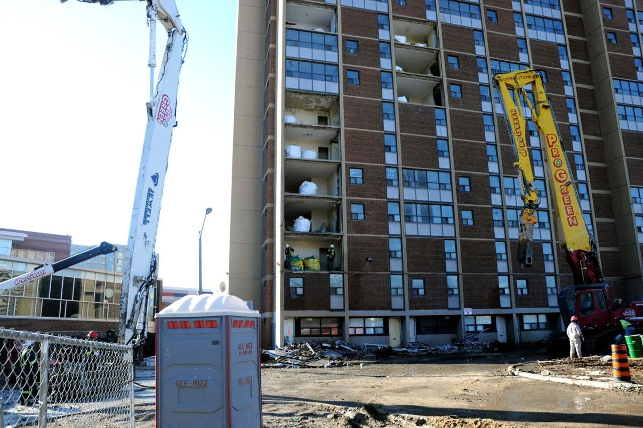 How a construction crew demolished Regent Park's last original apartment tower