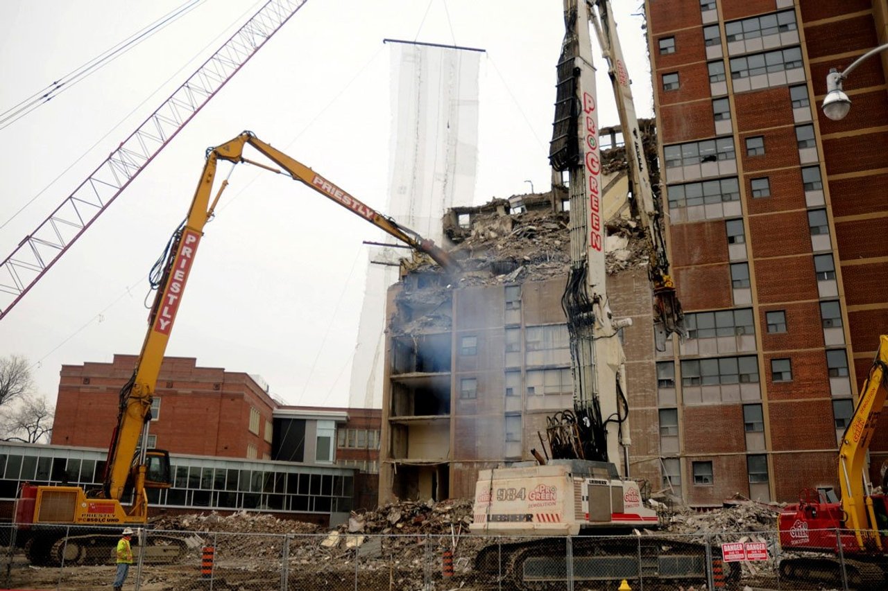 How a construction crew demolished Regent Park's last original apartment tower