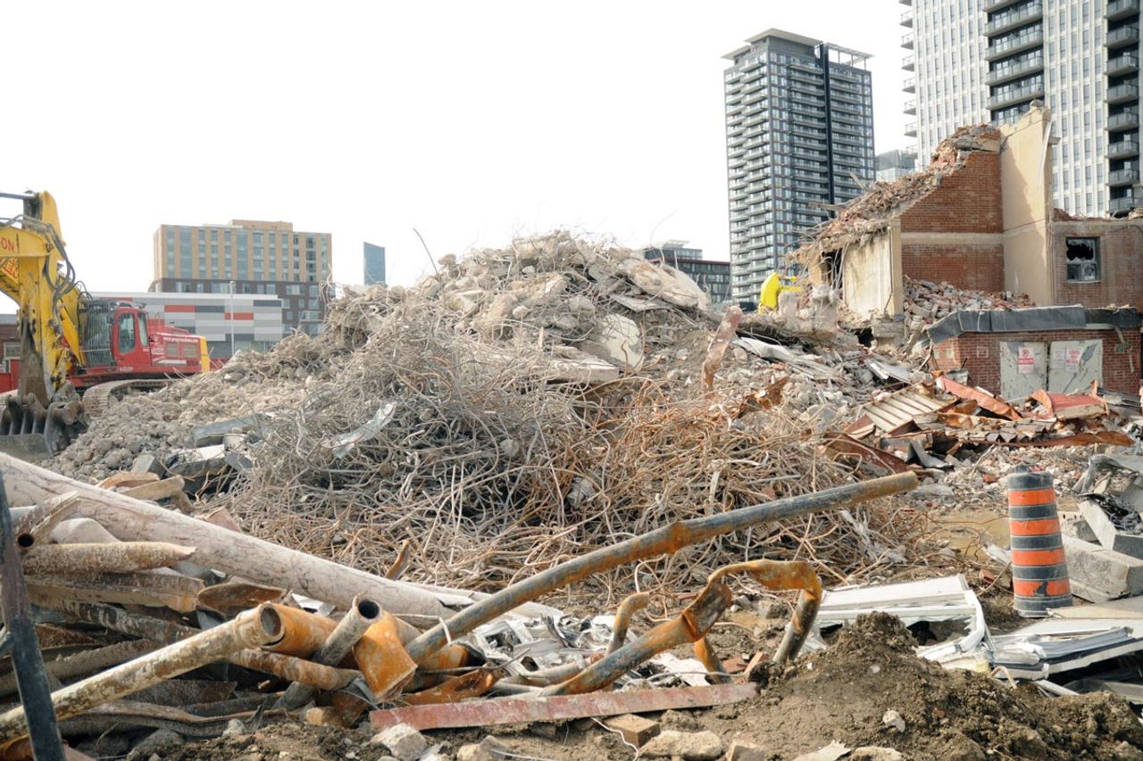 How a construction crew demolished Regent Park's last original apartment tower