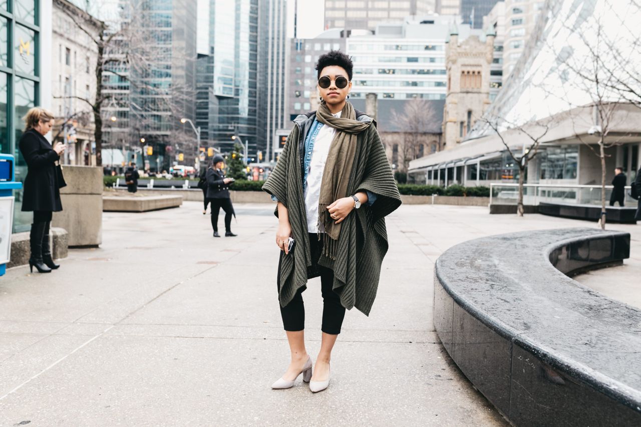 Street Style: Toronto Fashion Week attendees blend in with neutral looks