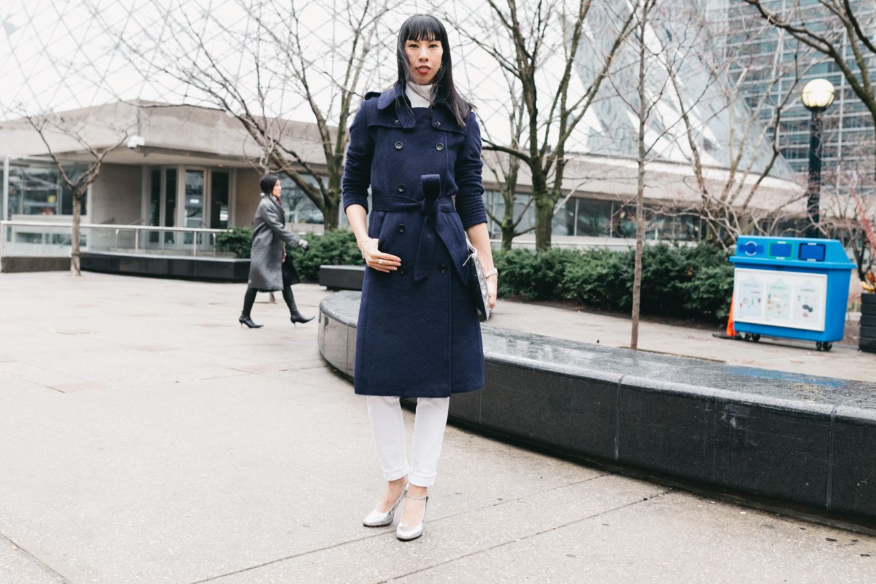 Street Style: Toronto Fashion Week attendees blend in with neutral looks