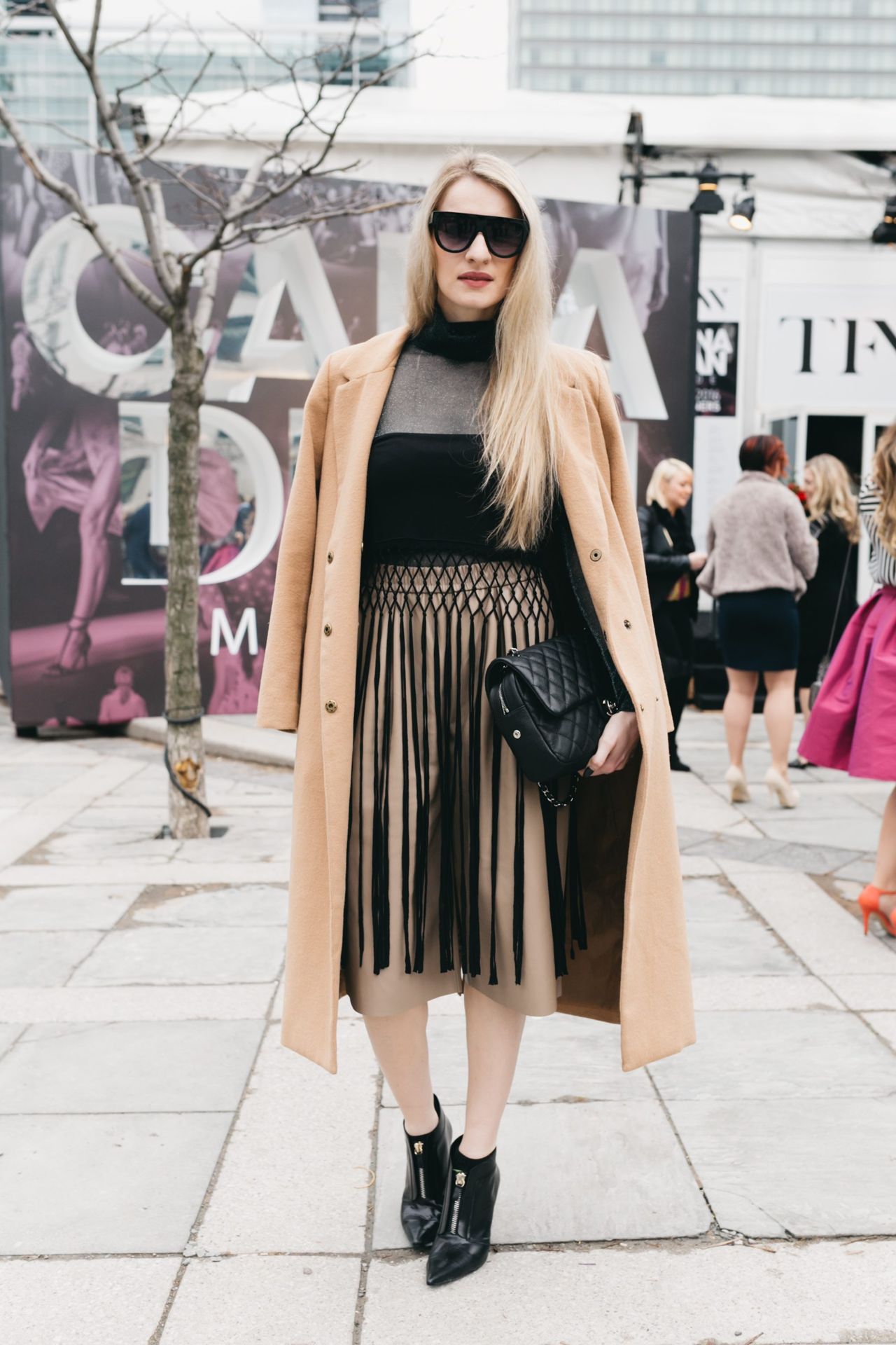 Street Style: Toronto Fashion Week attendees blend in with neutral looks