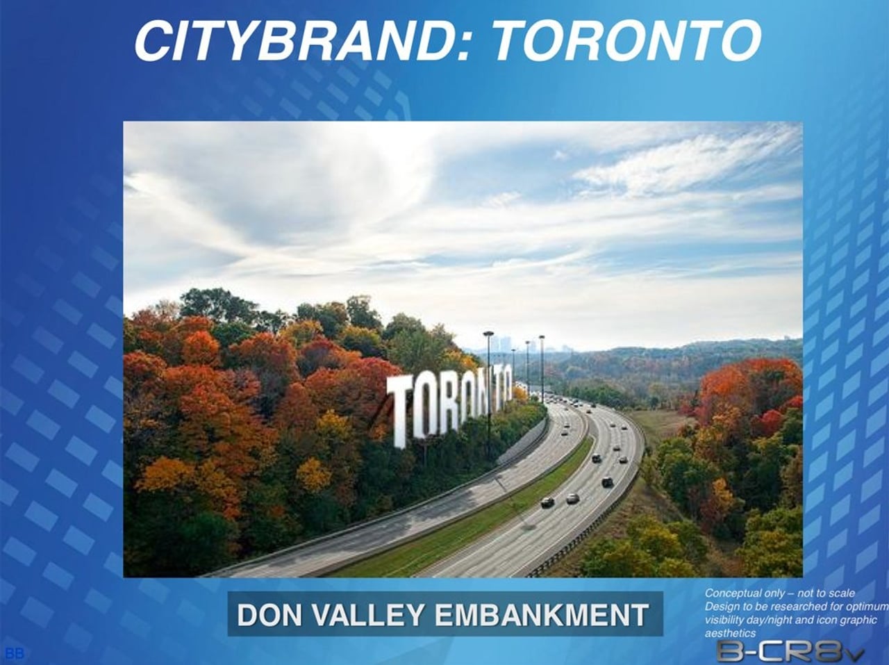 A marketer says these renderings of big "Toronto" signs are proof the city owes him $2.5 million
