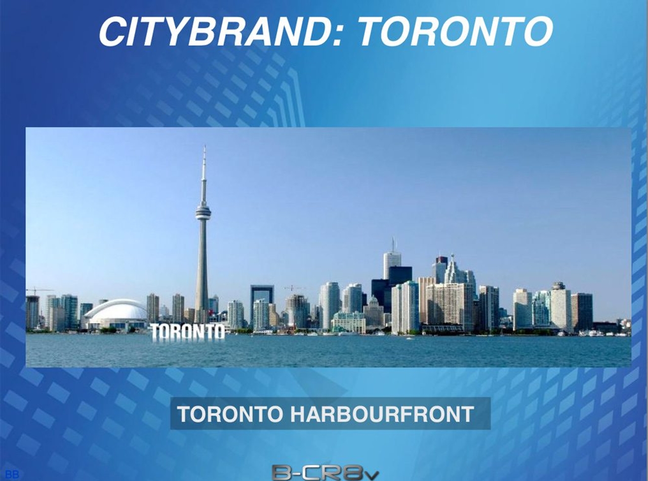 A marketer says these renderings of big "Toronto" signs are proof the city owes him $2.5 million