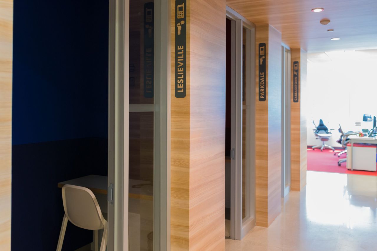 Inside Travelzoo's sky-high office, with stellar city views and an indoor "park"