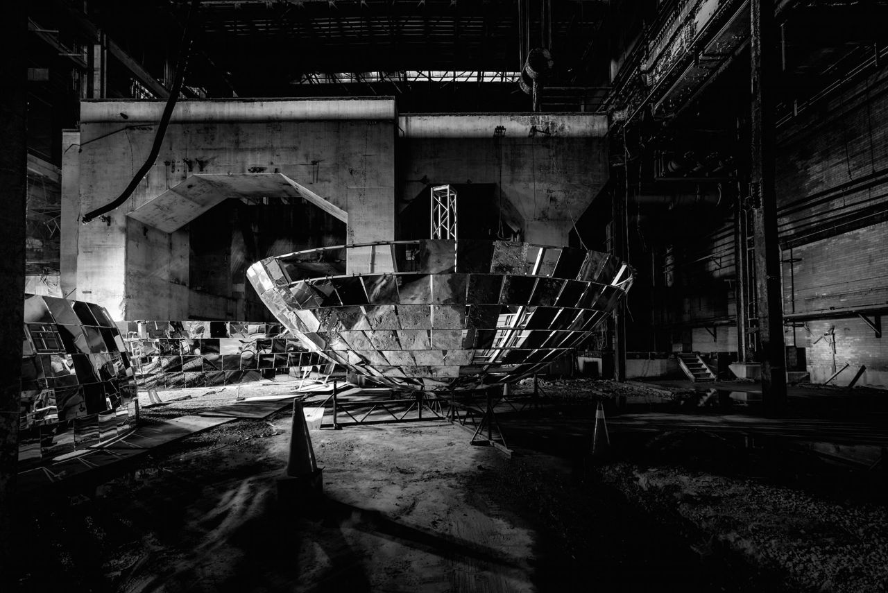 Here's how Luminato mounted a stunning eight-metre mirror ball inside an abandoned power plant