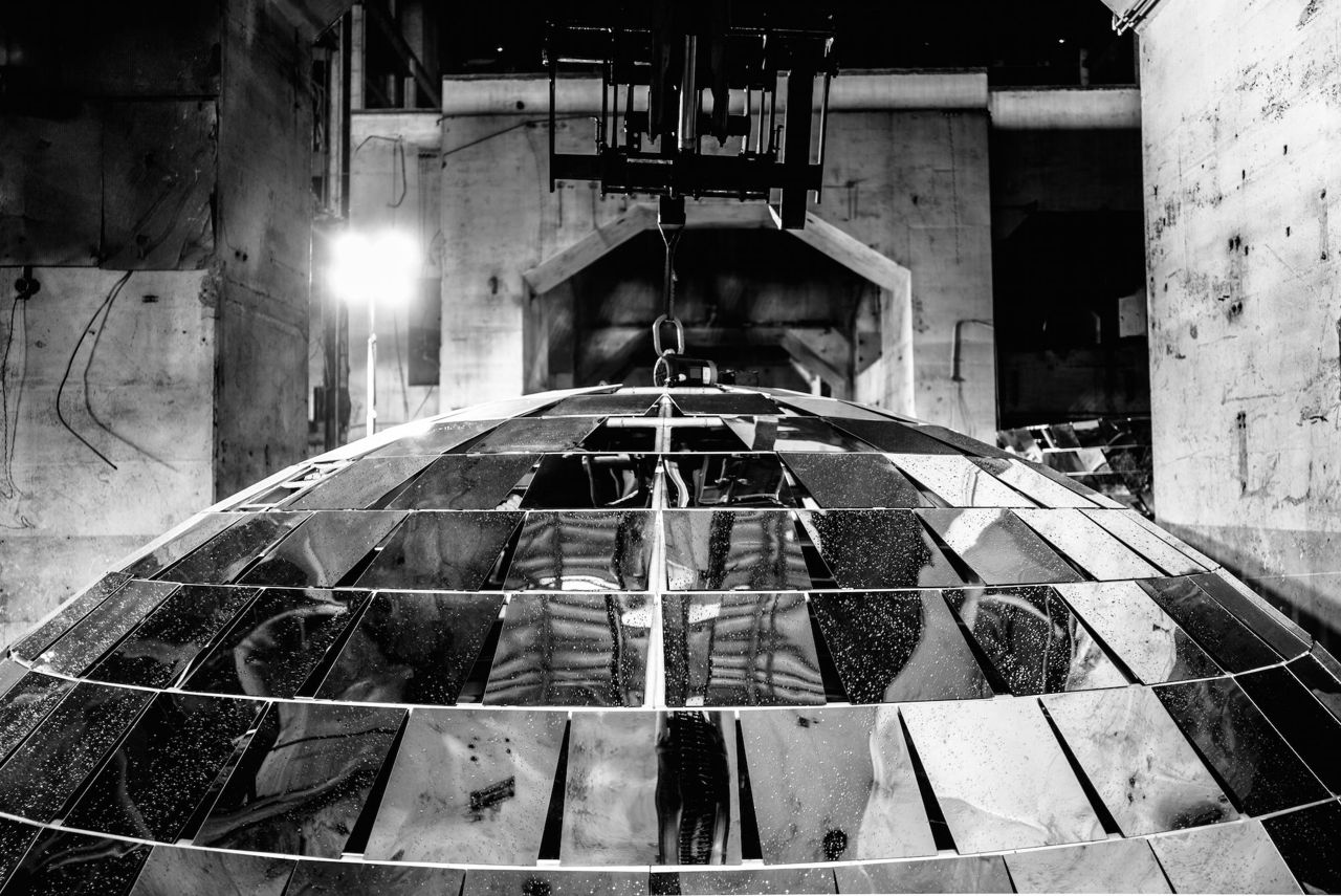 Here's how Luminato mounted a stunning eight-metre mirror ball inside an abandoned power plant