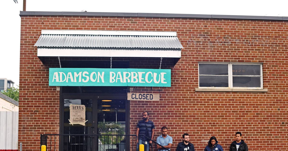 Who's lining up for Adamson Barbecue at 10:30 on a weekday morning ...