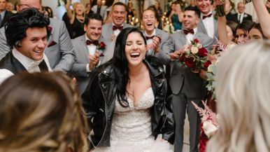 Real Weddings: Inside a lakeside celebration with a rousing Grease performance